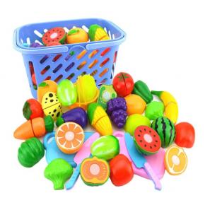Cutting Fruit Toy Simulation Kitchen Refrigerator Food Sets Pretend Play Jouets De Cuisine Early Learning Educational For Kids