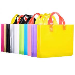 Promotional custom LOGO printed handle shopping plastic bag