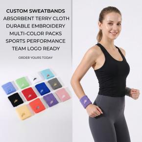 Sports Wristband Sweat Absorbing Breathable Adjustable Knitted Wrist Sweatband for Men Women Tennis Gym Running Custom Logo OEM