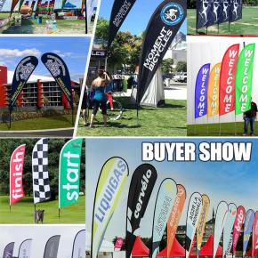 Beach Flags Feather Flag Kit Outdoor Double Sided Commercial Advertising Banner Customization