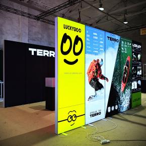 Detian Custom Portable LED Backdrop Light Box Aluminum Frame Backlit Trade Show Booth Display Custom Printed Advertising Poster