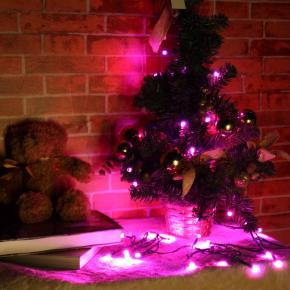 6in Space 25ft 50 Counts 5mm Mini Wide Angle Led Christmas String Lights