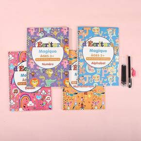 Magic Ruled Groove Practice Copybook with Spiral Binding and Paper Cover-German Design