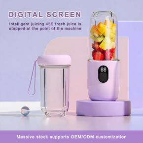 500ml Portable Juicer Type-C Charging Mini Blender Stainless Steel Blade Battery Powered Smoothie Maker for Outdoor Travel Use