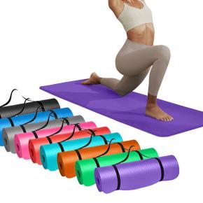 Wholesale Eco-Friendly NBR Fitness Yoga Mat Soft Feel Thick Customized Print Workout Stretching Mat
