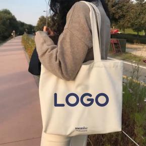 Hot Sale Recyclable Plain Cotton Tote Bags With Custom Printed Logo Canvas Shopping Tote Ba