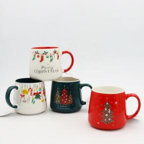 Popular New Design Ceramic Christmas Mugs Custom logo Coffee Cup Wholesale Porcelain Cups for Daily Use